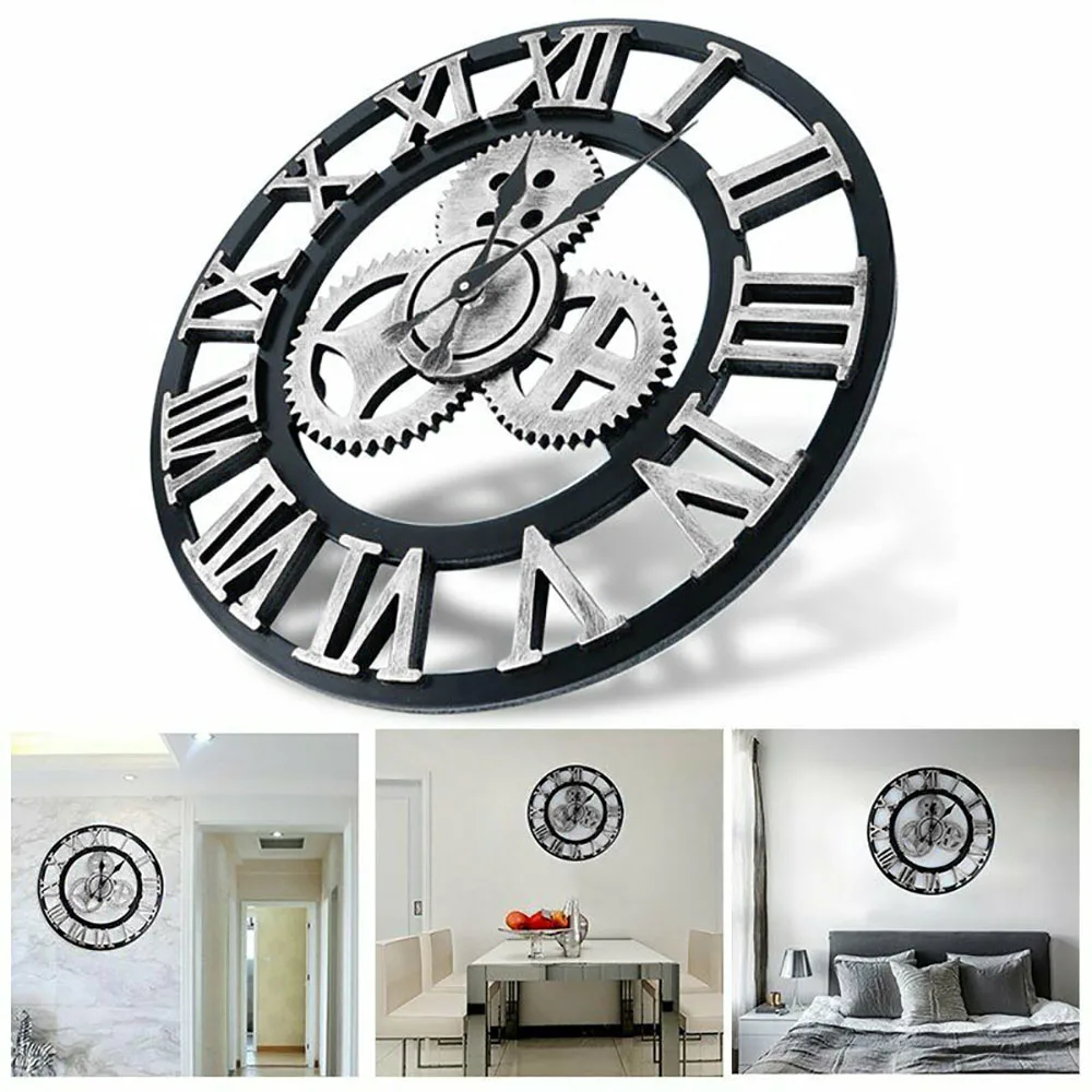 

Wall Clock Industrial Gear Wall Clock Decorative Retro MDL Wall Clock Industrial Age Style Room Decoration Wall Art Decor