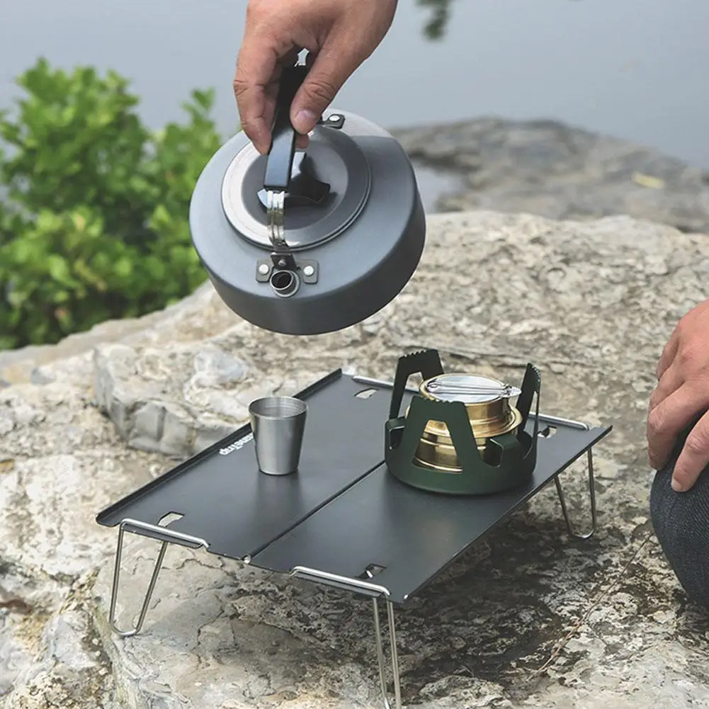 Mesa de Acampamento Caminhadas com Mesa de Alumínio Mesa para Trekking Mochila ao ar Portátil Leve Mini Livre 29.8*21*8.4cm 16 29.8*21*8.4cm mesa de acampamento portátil caminhadas com