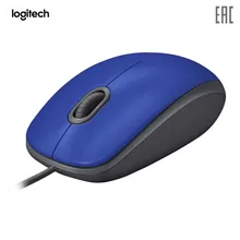 Мышь Logitech M110 Silent(M110s) Blue(синяя, бесшумная, оптическая, 1000dpi, USB, 1.8м