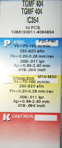 ISCAR 10 шт. твердосплавная вставка TGMF 404 IC354