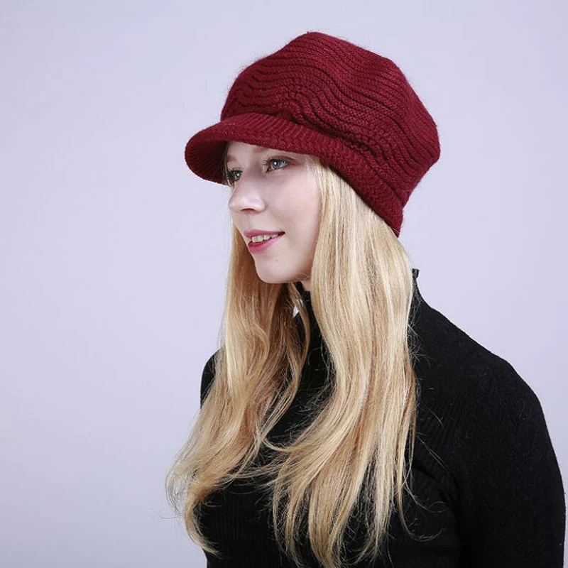GAOKE, зимние шапки для женщин, Skullies Beanies, шапки ручной работы, новинка, женская шапка, вязаная шапка цвета хаки