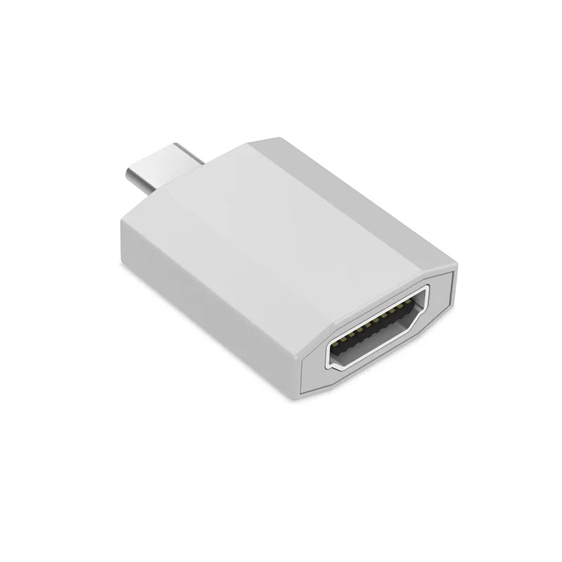white Хаб типа C Basix с адаптером HDMI USB C к HDMI штекер к женскому кабелю адаптер конвертер для MacBook хром для samsung S9 S8 - Цвет: white