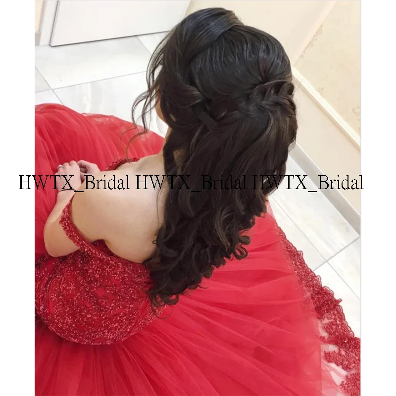 HWTX_Bridal, красное сексуальное вечернее платье русалки,, вырез лодочкой, тяжелое вышитое бисером кружевное Тюлевое длинное платье для выпускного вечера, Vestidos de fiesta de noche