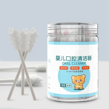 

30 Pcs Baby Gauze Oral Cleaner Baby Milk Toothbrush Toothbrushes Tongue Coating Brush Cleaning Brush A