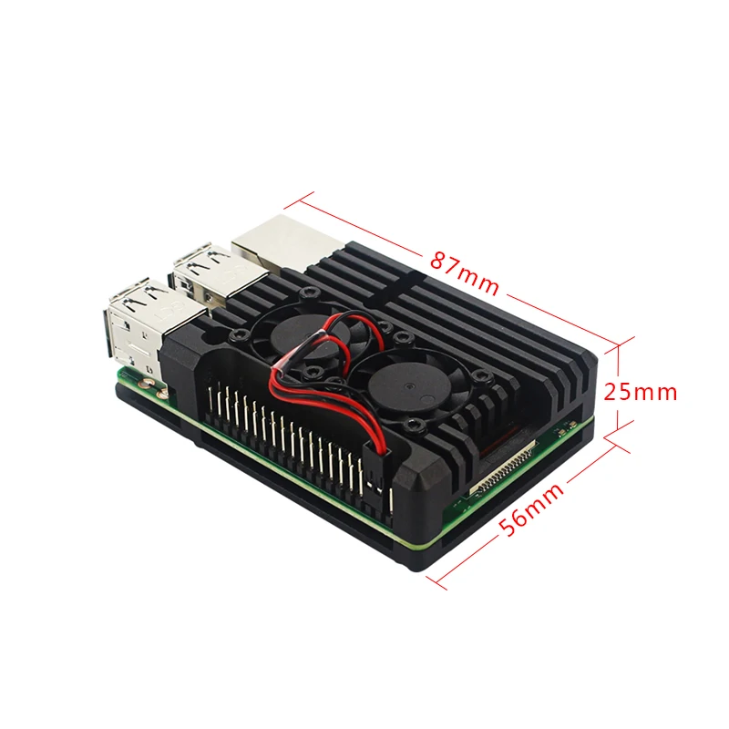 3b caixa de alumínio dual fan de