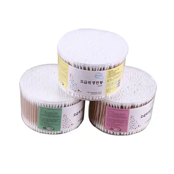 

2020 Baby Cotton Swabs Disposable Makeup Double Tip Cotton Buds Applicator Wooden Swabs Q-tips 500pcs