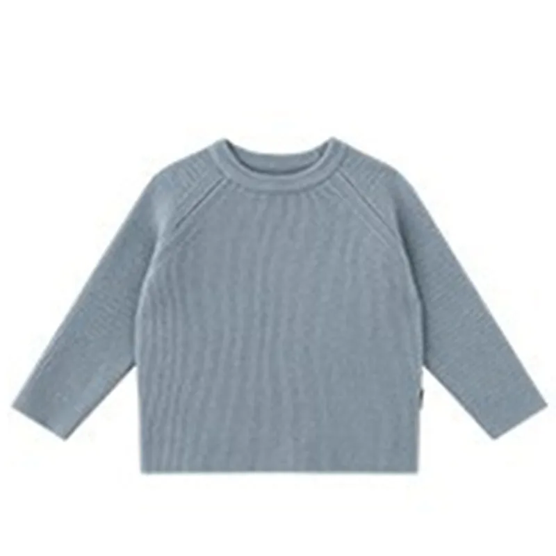 Г. Осенне-зимняя детская одежда вязаный свитер с воротником с лацканами для мальчиков и девочек Повседневные детские топы, зимняя одежда для малышей свитер для мальчиков - Цвет: blue