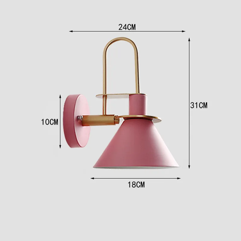 Nordic Loft Art Horn Wall Lamp for Coffee Shop Bathroom Decoration Macaron Wall Sconce Lighting Mirror Headlight Fixtures