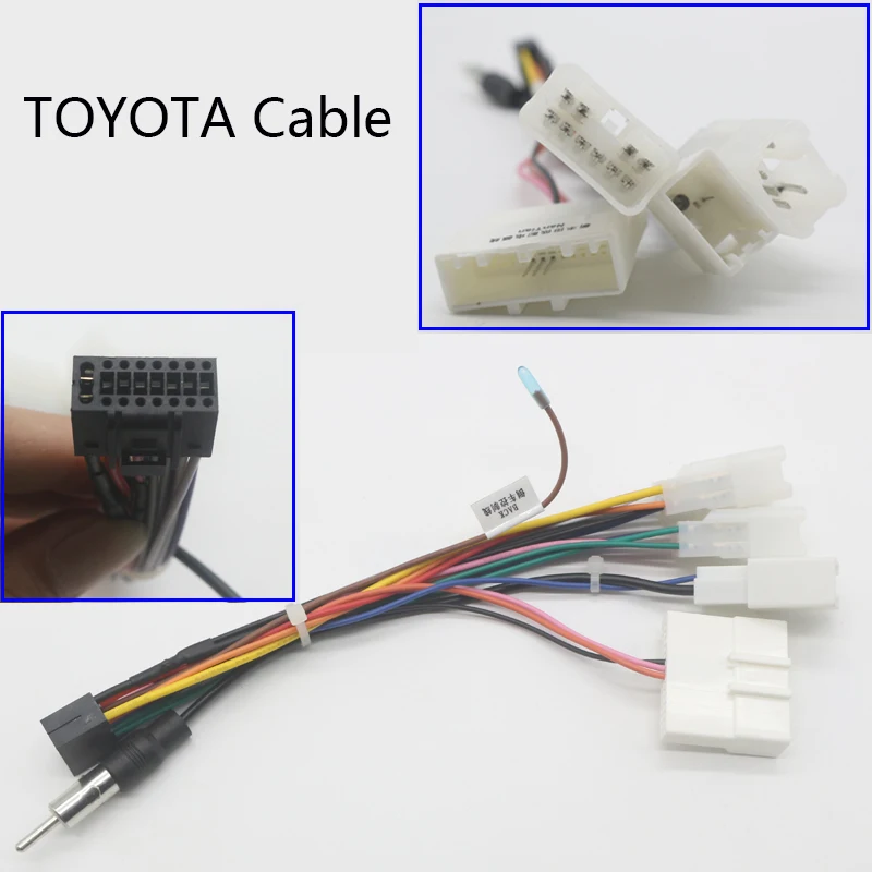 

Auto Android Multimedia Player Plug Cable Wire Harness Adapter For Toyota Camry RAV4 Yaris Vios Sienna Prado Corolla Reiz Levin