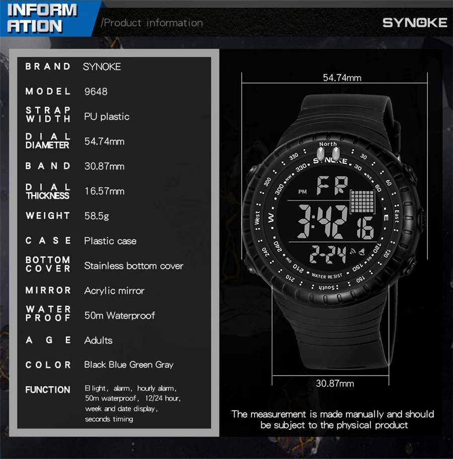 2021 New Men's Digital Watch Men Sports Watches Dual Time Pedometer Alarm Clock 50M Waterproof Military Watch Relogios Masculino