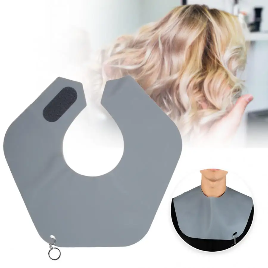 Силиконовый халат для волос, для стрижки шеи, шаль, обертывание, Парикмахерская, окрашивание волос, защита для шеи(серый), парикмахерские инструменты