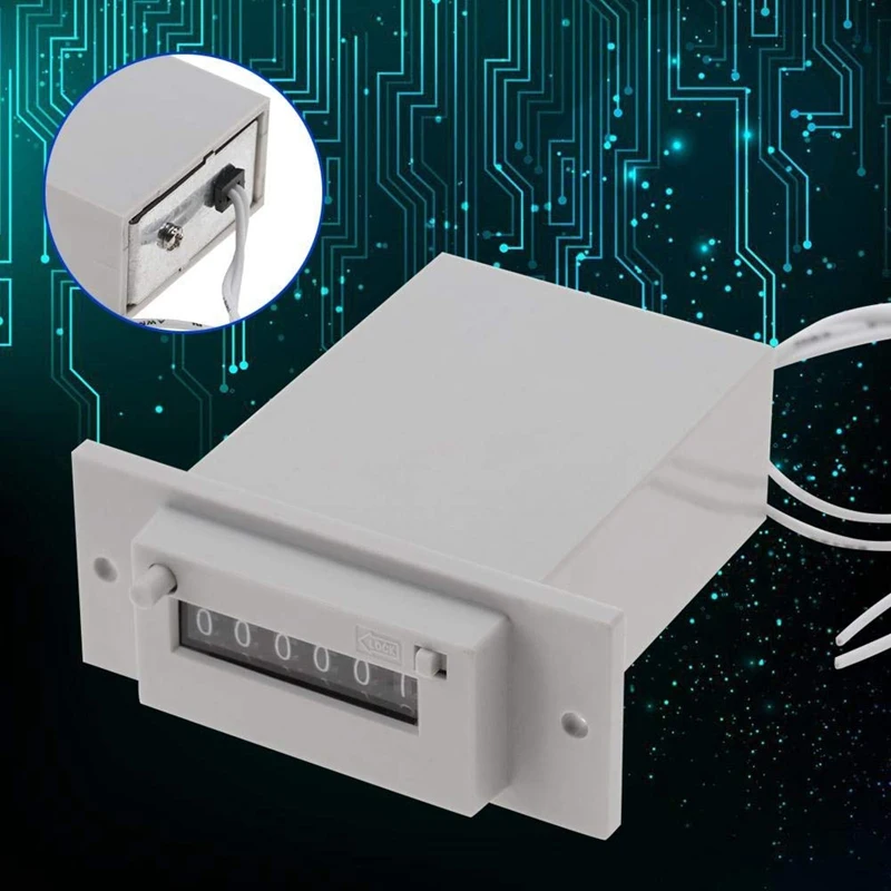 Горячая CSK6-YKW AC220V/DC24V 6 цифр импульсный электромагнитный счетчик инструменты(AC220V