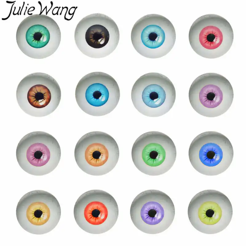 Mixed 2 Julie Wang 6-30 мм в парах глаза Дракона Кабошоны с плоской задней поверхностью круглый зрачок стекло человеческие глаза куклы круглый ювелирный аксессуар - Цвет: Mixed 2