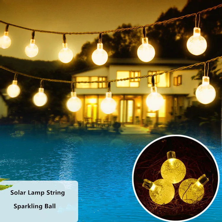 30 LED Solar Lamp String Waterproof Energy Saving Lamps Flexible Strip Lights Outdoor Christmas Party Wedding Garden Decorations