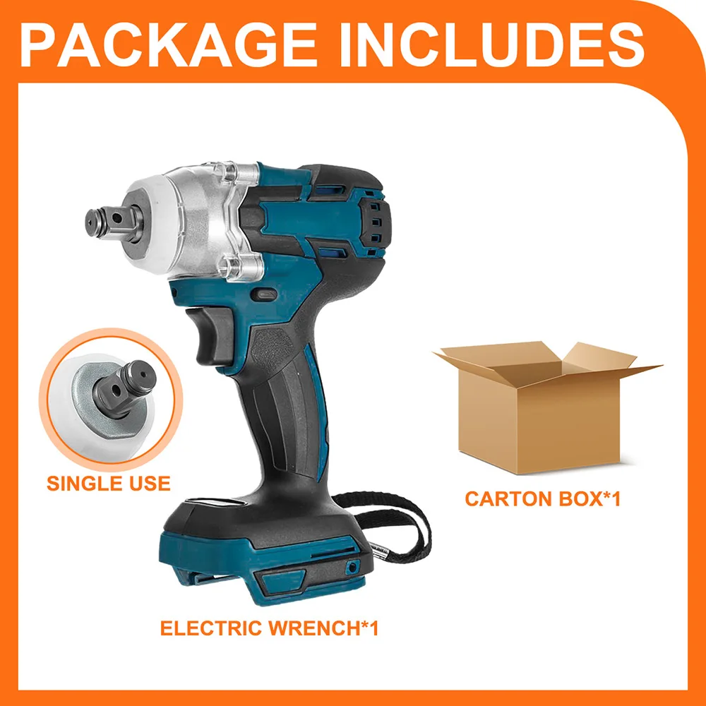 Electric Impact Wrench Screwdriver Cordless Brushless Power Tool Rechargeable Drill Driver LED Light for Makita 18V Battery high pressure spray gun Power Tools