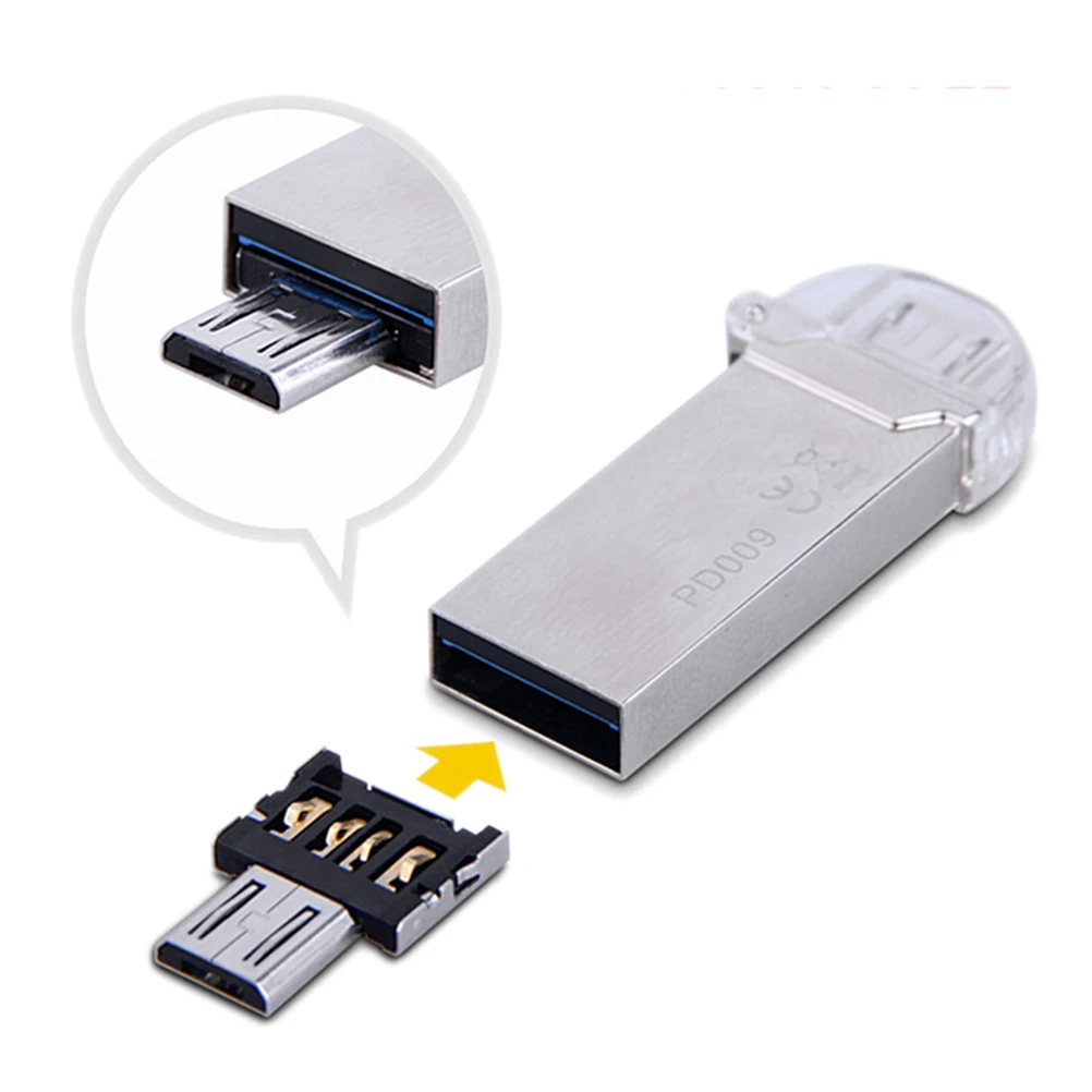 2pcs Flash U Disk 5pin Micro USB OTG Cable Adapter Converter For Xiaomi HTC Samsung HuaWei Phone Tablet