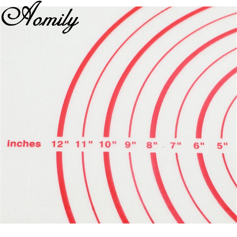 Amoliy 60x60cm Thickened Non-Stick Silicone Baking Mat Kneading Pad Rolling Dough Pad Kitchen Pastry Bakeware Line Bakery Tools