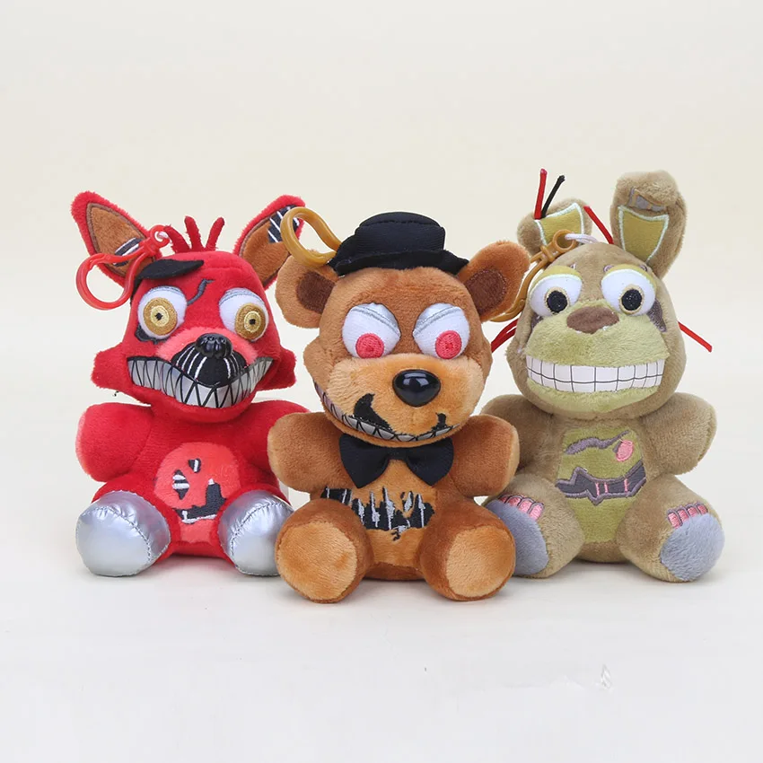 14 см FNAF Five Nights At Freddy's Freddy Fazbear медведь лисица Chica fnaf подвесная плюшевая кукла игрушки плюшевые и мягкие брелки Детские игрушки