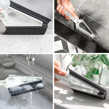

Practical Window Cleaning Tool 2in1 Set Double-Head Brush Ceramic Glass Scraper Double Head Design for Easy Cleaning