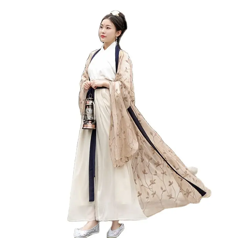 Современное платье hanfu набор для женщин династии Тан китайские костюмы женская