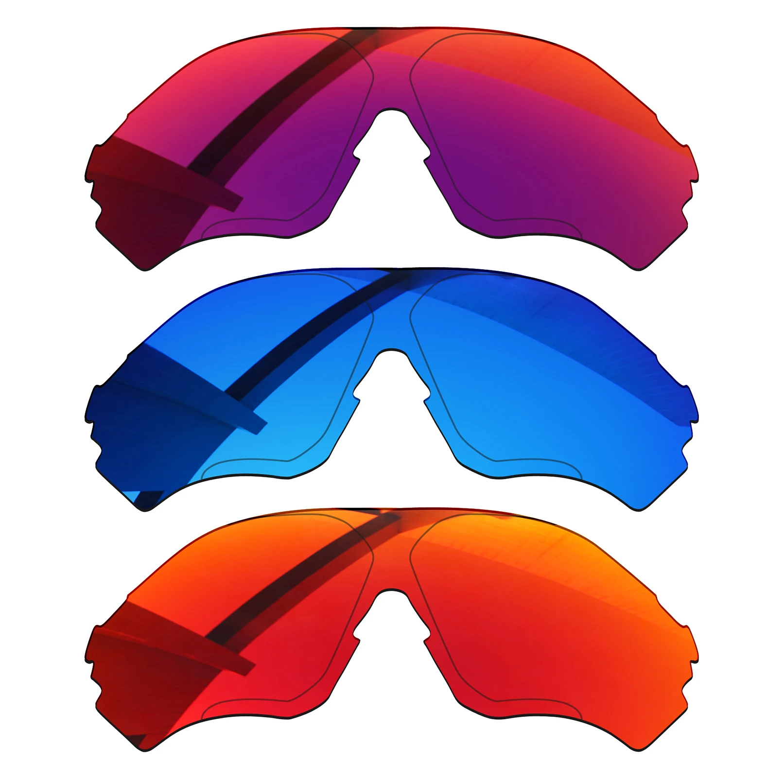 Alphax 3 Pezzi Winter Sky & Agate Red & Wine Red Lenti Di Ricambio Polarizzate Per-Oakley Evzero Range Oo9327 Frame