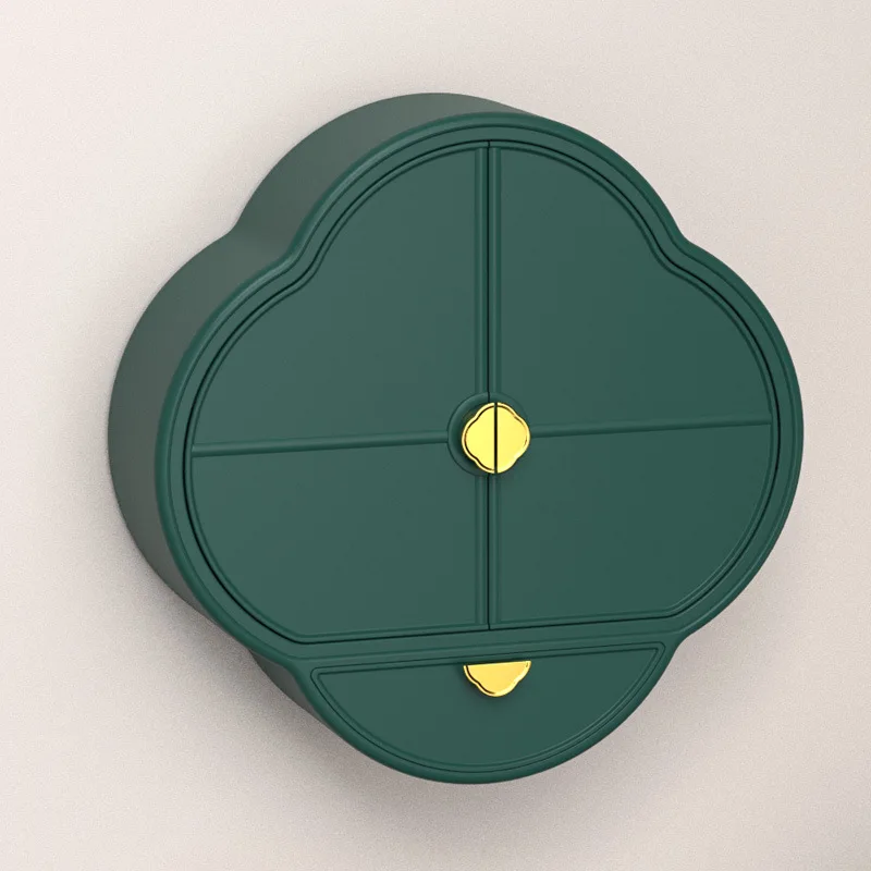 Abs Dustproof Drawer Type Wall-Mounted Makeup Storage Box Bathroom Cosmetics Organizer Box