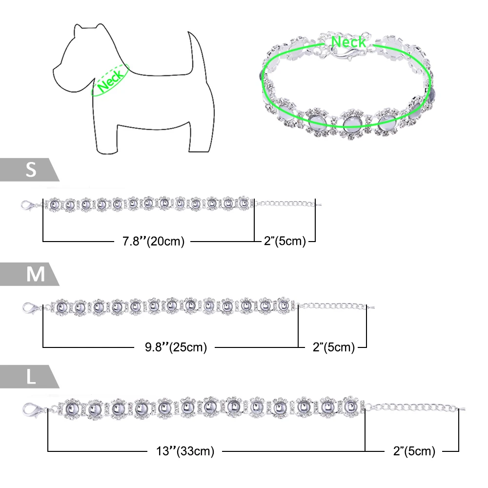 Мода кошка собака кристалл воротник стразы жемчужное ожерелье с бриллиантами для маленьких средних собак Щенок Чихуахуа аксессуары для собак D40
