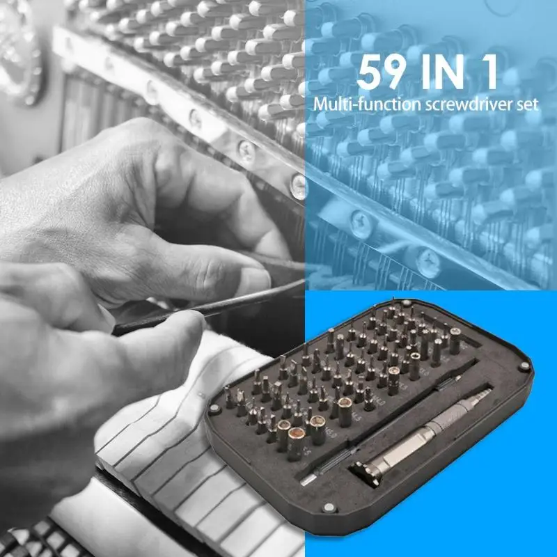 59 в 1 Torx многофункциональный инструмент для ремонта открывания набор противоскользящая Прецизионная отвертка для мобильных телефонов планшетный ПК ручные инструменты