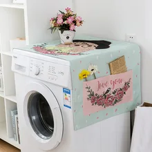 Пыли CoverCotton белье для микроволновой печи холодильника стиральная машина листья пальмы китайский стиль Японский решетки современная волна крышка