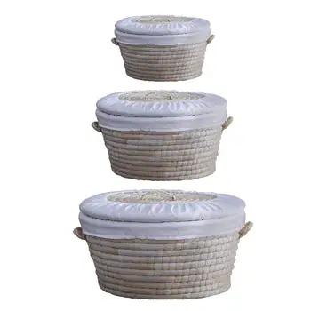 

Straw Woven Bread Basket Multifunctional Wicker Serving Tray With Removable Liner Bread Proofing Proving Fermentation Baskets K