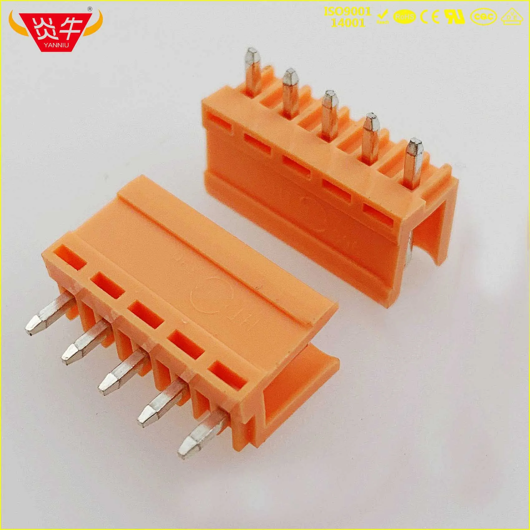 HT396V-3.96-5P HT396V 3,96 2P~ 12P разъем печатной платы штепсельный Блок 15EDGVC 3,96 мм 2PIN~ 12PIN оранжевый проводной терминал Феникс контакт KEFA - Цвет: HT396V-3.96-5P