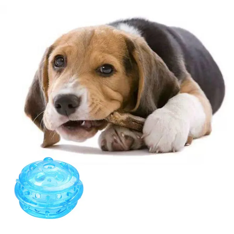 

Pet TPR Chew Squeak Toy Dog Molar Supplies For Teeth Cleaning Leak Food Puzzle Toy