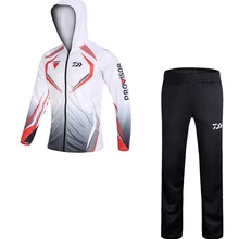 Новая рыболовная рубашка с длинным рукавом быстросохнущая УФ дышащая профессиональная туристическая одежда спортивная одежда для рыбалки+ брюки