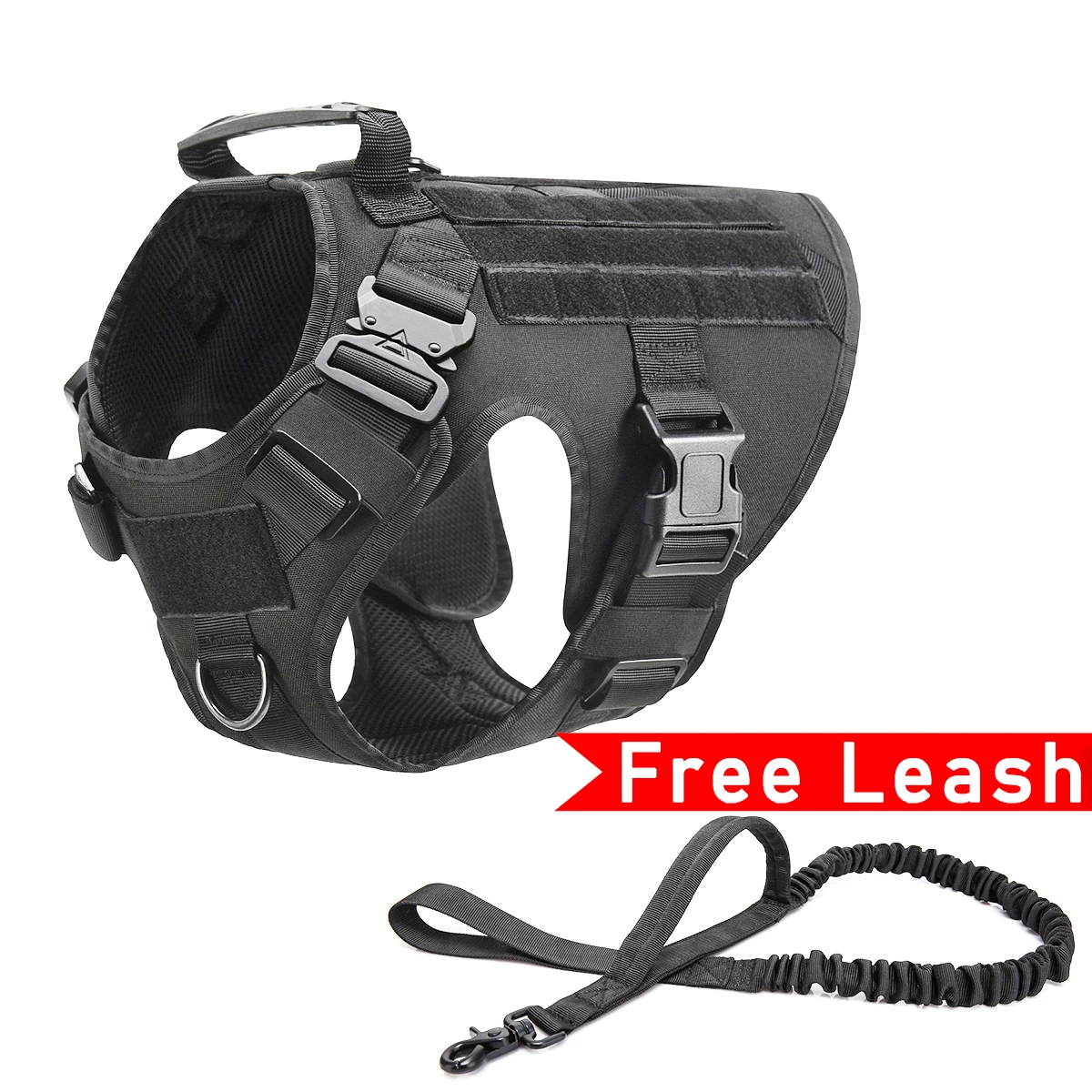 Molle Vest Panels Dog-Harness Dogs Military-Working Training Rubrab Tactical Metal 