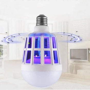 

New 2 In 1 15W Luminaire Mosquito Killer Lamp LED Household Electric Shock Mosquito Dispeller Insect Killer Bulb Pest Reject