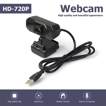 

720p HD Webcam Mini Computer Pc WebCamera Built-in HD Microphone USB Web Camera Rotatable Camera for Desktop Laptop PC