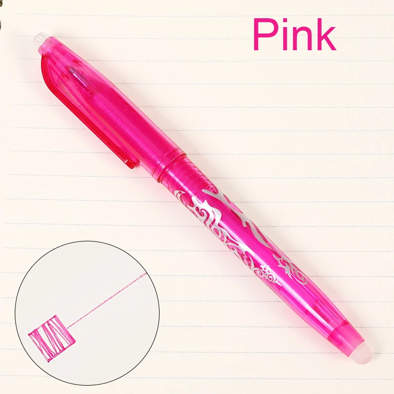 Pink 8 цветов многоцветные стирающиеся ручки стержень моющаяся ручка милые 0,5 мм цвета гелевая ручка Kawaii письменные принадлежности для рисования канцелярские принадлежности - Цвет: Pink