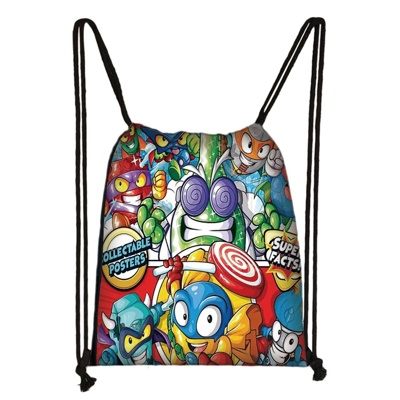 

Cartoon Super Zings Print Drawstring Bag Boys Girls Storage Bags Teenager Casual Backpack Kids Bookbag Gift