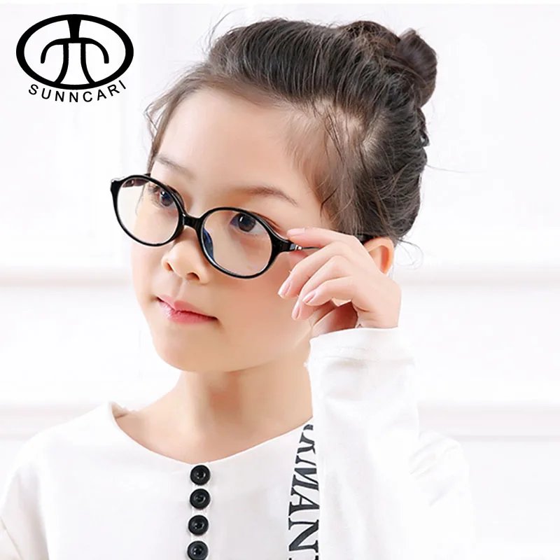 

Kids Round Anti-blue light Eyeglasses Children Flexible TR90 Glasses Frame Optical Baby Prescription Eyewear For Girls Boys