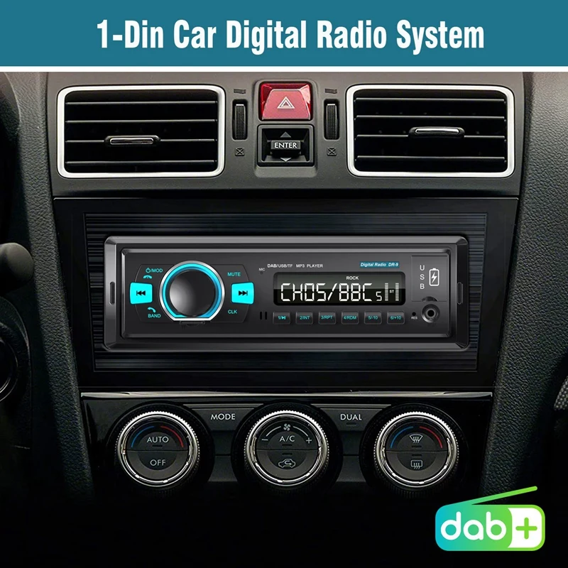 Автомагнитола 1 Din Dab/Dab +/Fm приемник автомобильный цифровой радиоприемник Bt4.2 U