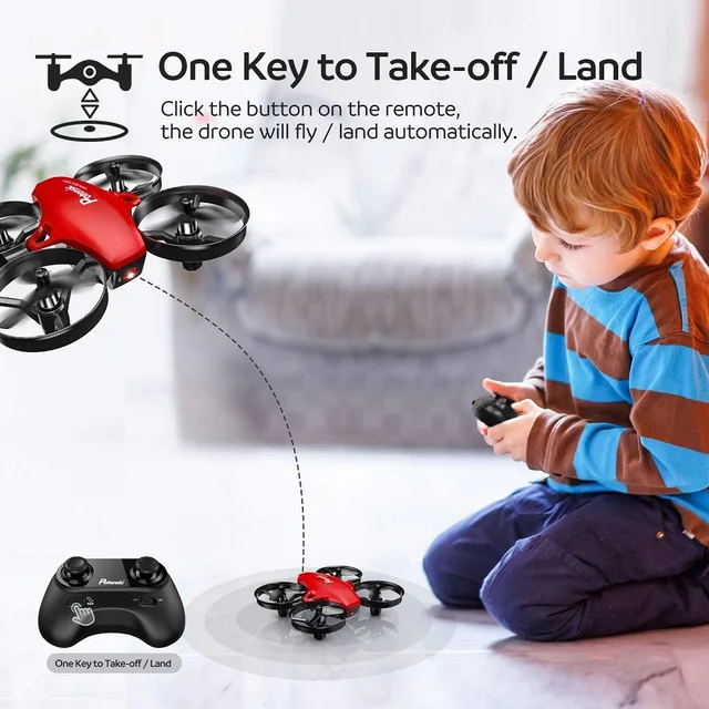Potensic A20 Red RC Mini Drone Easy to Fly Helicopter RC Quadcopter for Kids and Beginners Headless Mode Remote Control Toys 3