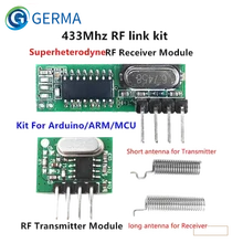 GERMA 433 Mhz Superheterodyne RF Receiver and Transmitter Module For Arduino Uno Wireless Module Diy Kit 433Mhz Remote Control