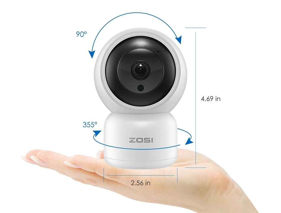 ZOSI HD 1080P wifi IP камера 2MP Детский Монитор автоматическое отслеживание домашней безопасности Wi-Fi Cam PTZ двухсторонняя аудио камера видеонаблюдения CCTV