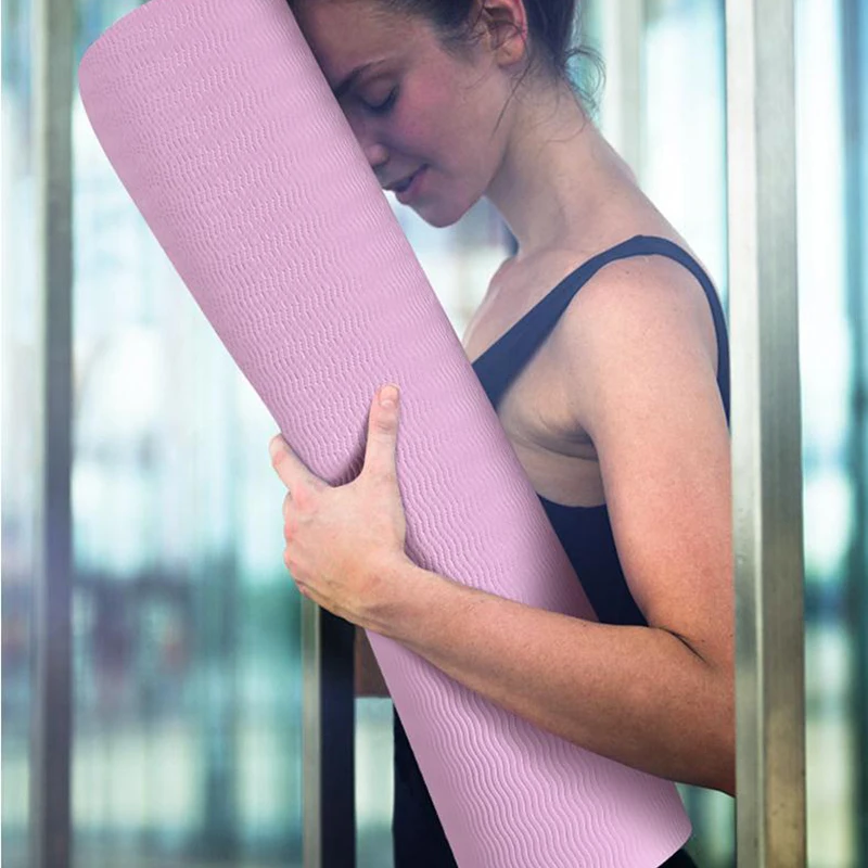 Non Slip Yoga Mat Made with Natural Rubber Fitness Exercise Mat Strap-Workout Mat for Yoga Pilates Floor Exercises