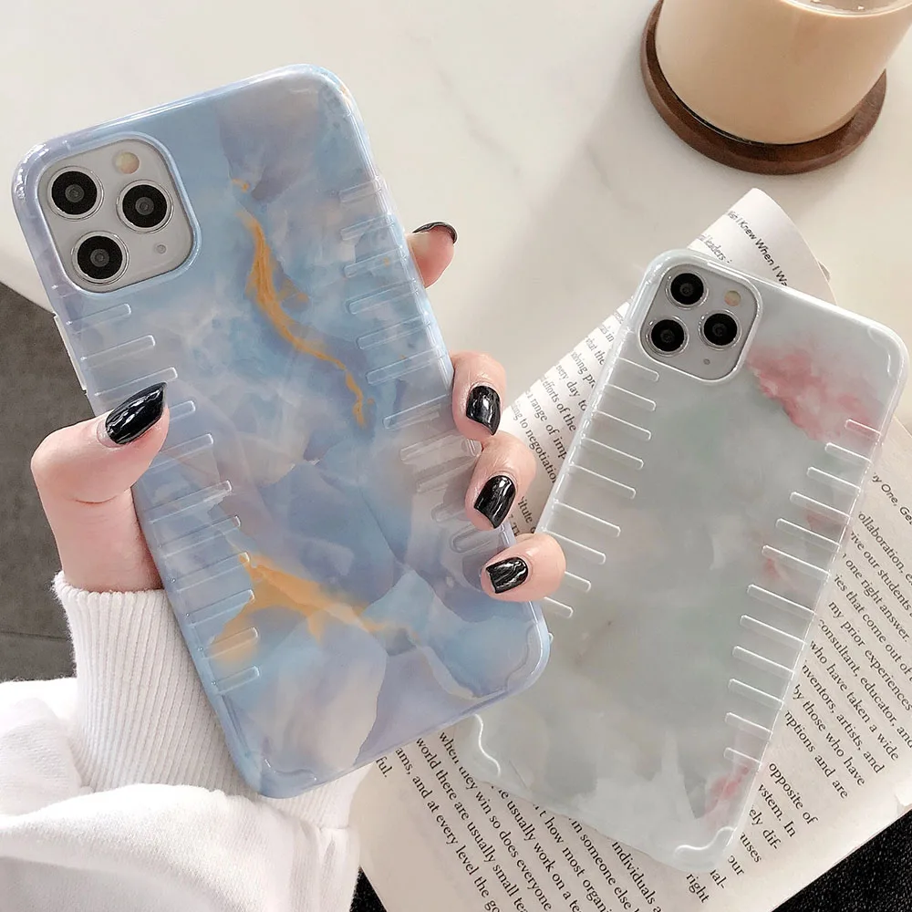 Винтажный мраморный чехол для телефона iPhone 11 Pro Max XR XS 7 8 Plus X Мягкие IMD силиконовые