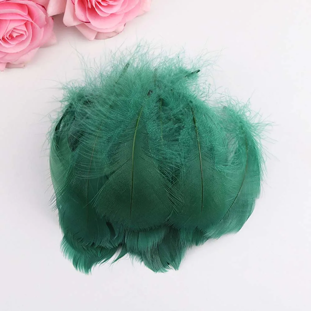 Goose Feathers 6~11cm Colored Middle Size For Wedding Party Decoration Needlework 50pcs~400pcs