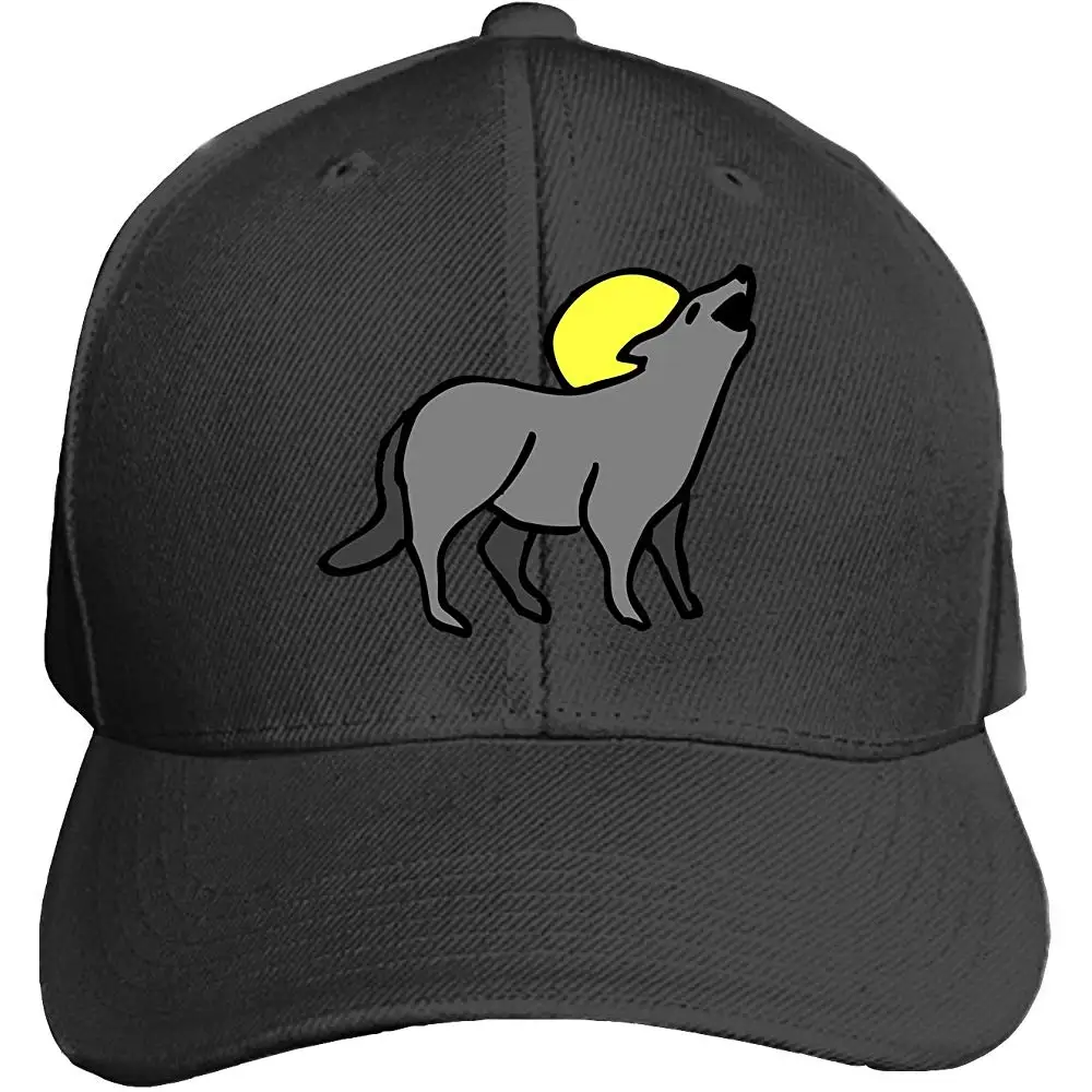 Остроконечная Кепка Coyote Howling Moon с принтом сэндвич бейсболка для Унисекс Регулируемая Кепка