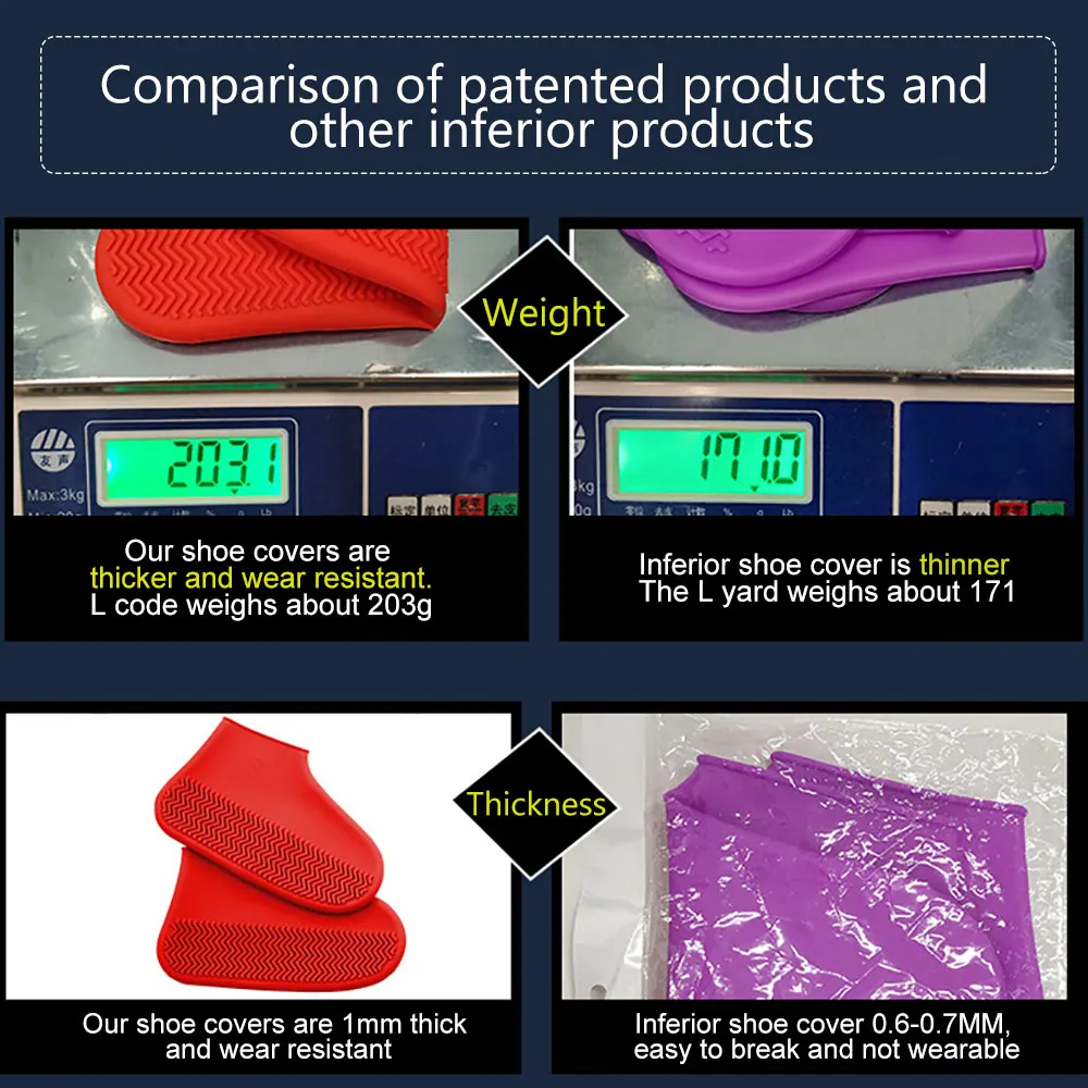 Силиконовые галоши Кемпинг Пеший Туризм стельки многоразовые Водонепроницаемый непромокаемые чехлы для обуви Нескользящая моющиеся одежда унисекс-устойчивы