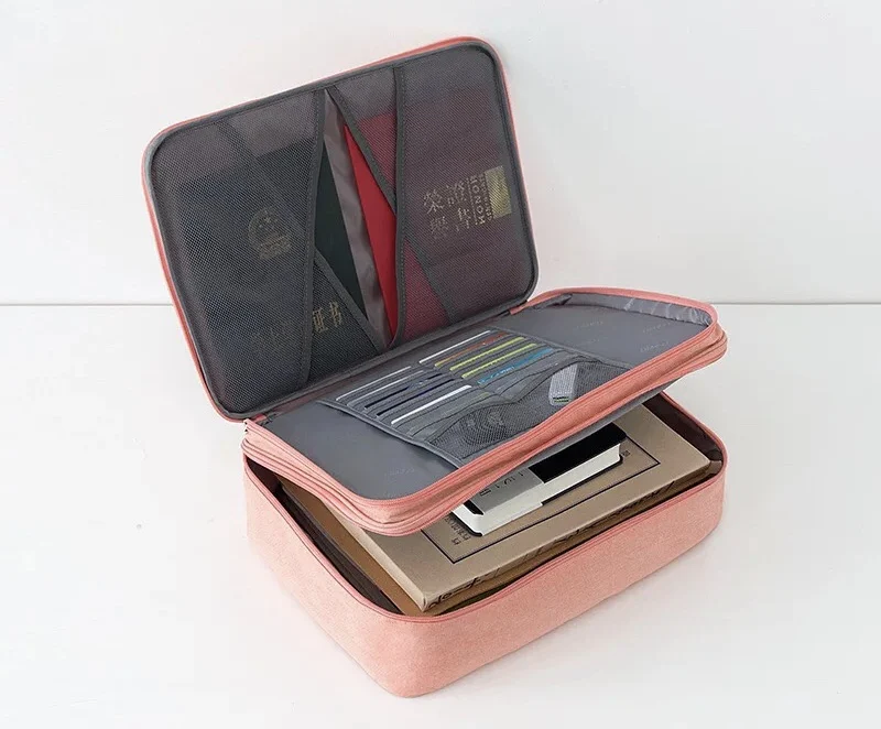 Document storage bag new family extra-large capacity file bill document household registration passport finishing bag - Цвет: B3