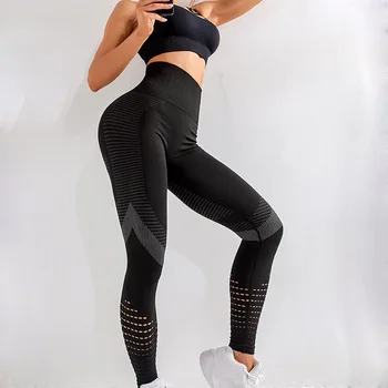 

Seamless Leggings Women Leggins Workout Body Building Breathable Fitness Sports Legging For Womens Mesh Quick-drying Soft Black